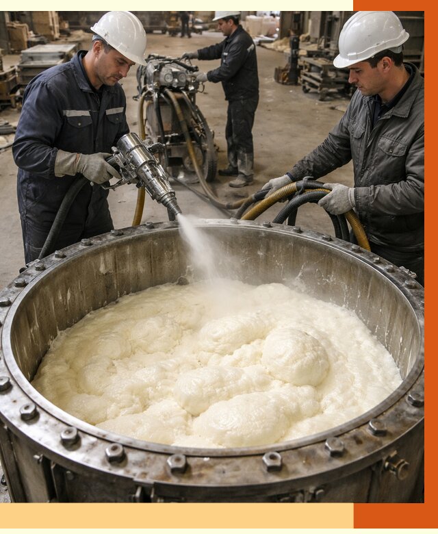 Заливка ППУ в емкости в Выборге от 7410 руб. — утепление емкости под ключ | ТепломастерВбр