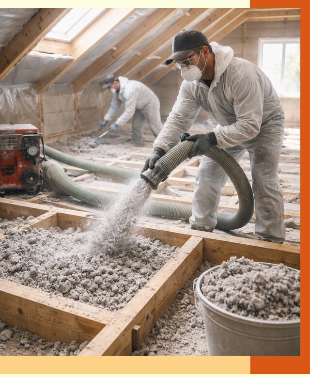 Утепление эковатой в Выборге от 3015 руб./м2 — монтаж и задувка | ТепломастерВбр