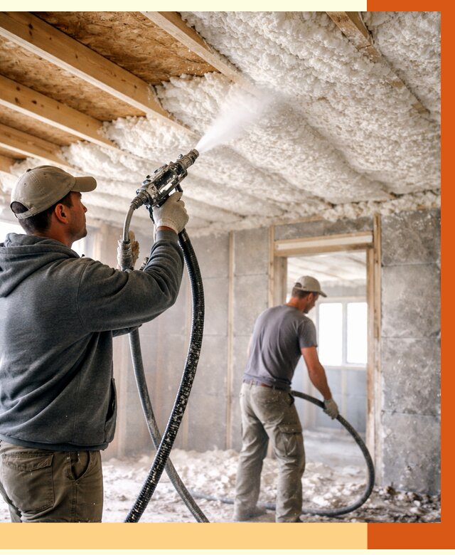 Утепление пеноизолом в Выборге от 1635 руб./м2 под ключ | ТепломастерВбр