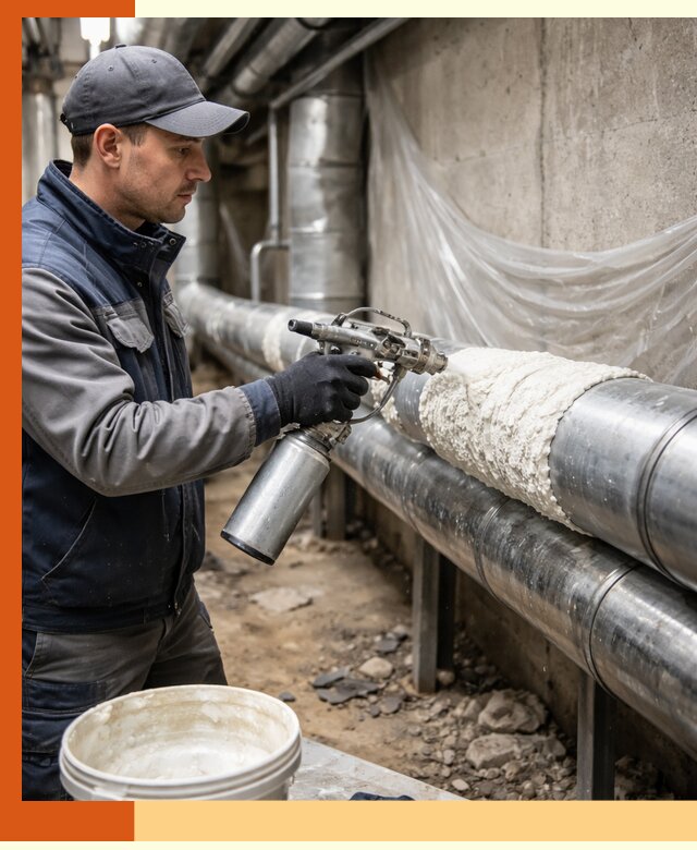 Утепление труб жидкой теплоизоляцией в Выборге