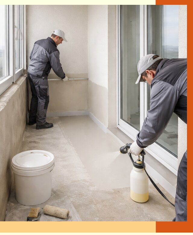 Утепление балкона жидкой теплоизоляцией в Выборге от 5877 руб./м2 | ТепломастерВбр