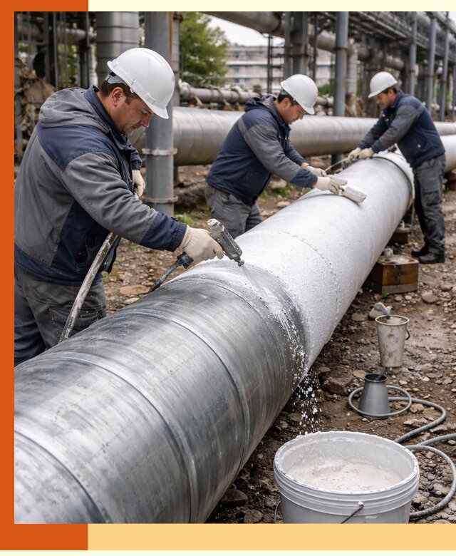 Утепление теплотрассы жидкой теплоизоляцией в Выборге