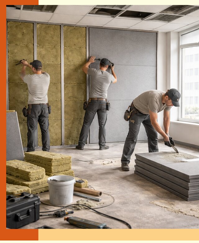 Профессиональная шумоизоляция офисов в Выборге для комфорта сотрудников