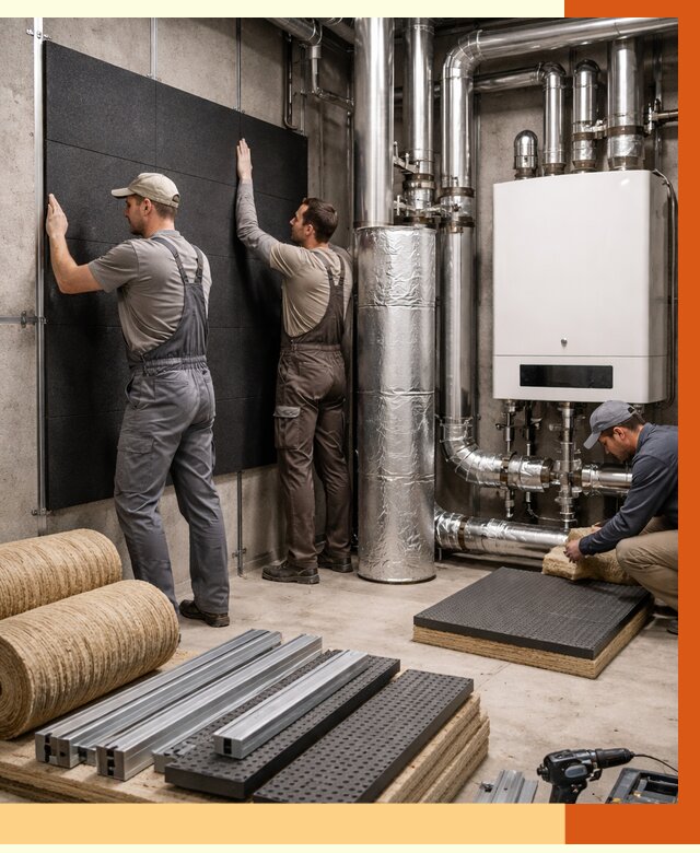 Шумоизоляция котельной в Выборге от 6644 руб. под ключ | Профессиональная звукоизоляция — ТепломастерВбр