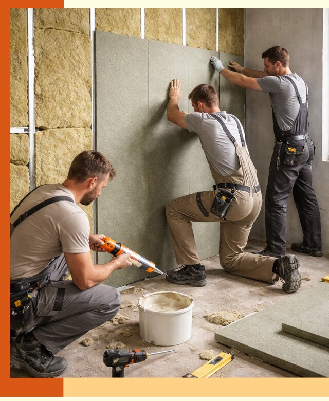 Профессиональная шумоизоляция стен в Выборге для квартир и домов