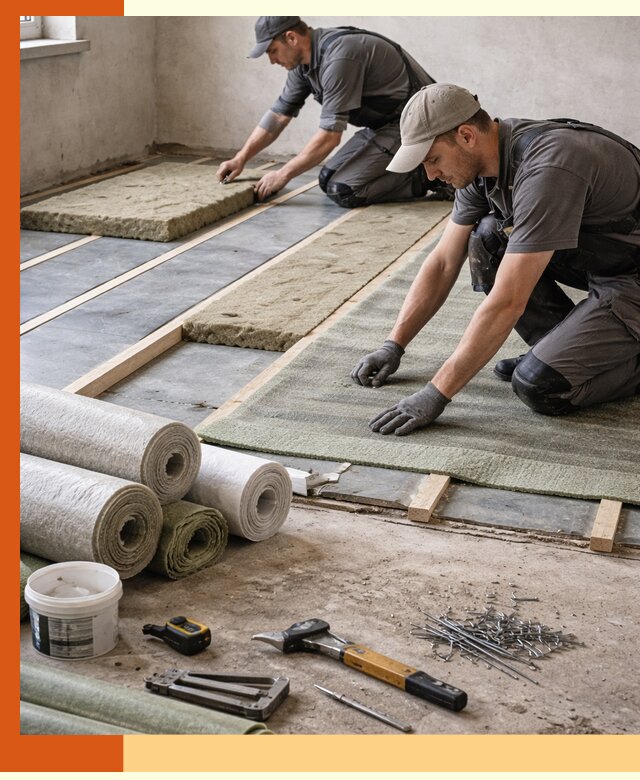 Шумоизоляция пола в Выборге — профессиональная звукоизоляция помещений