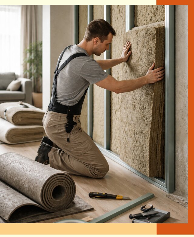 Шумоизоляция перегородок в Выборге от 1686 руб. за м2 — ТепломастерВбр