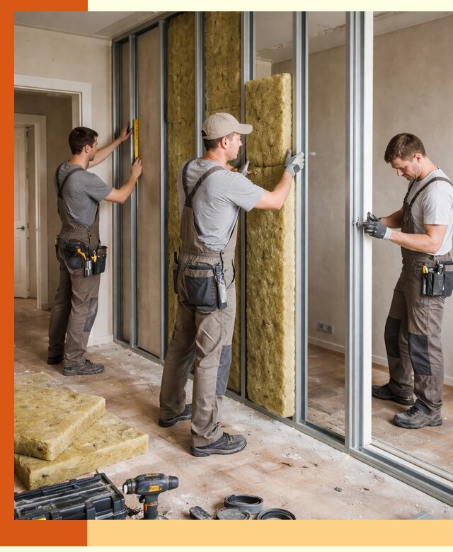 Шумоизоляция межкомнатных перегородок в Выборге эффективно и надёжно