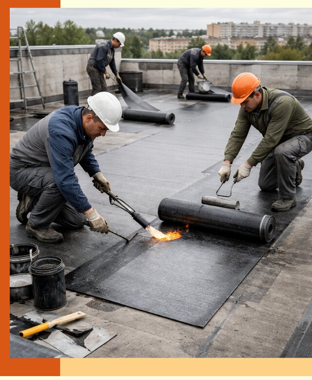 Профессиональная гидроизоляция плоской кровли в Выборге