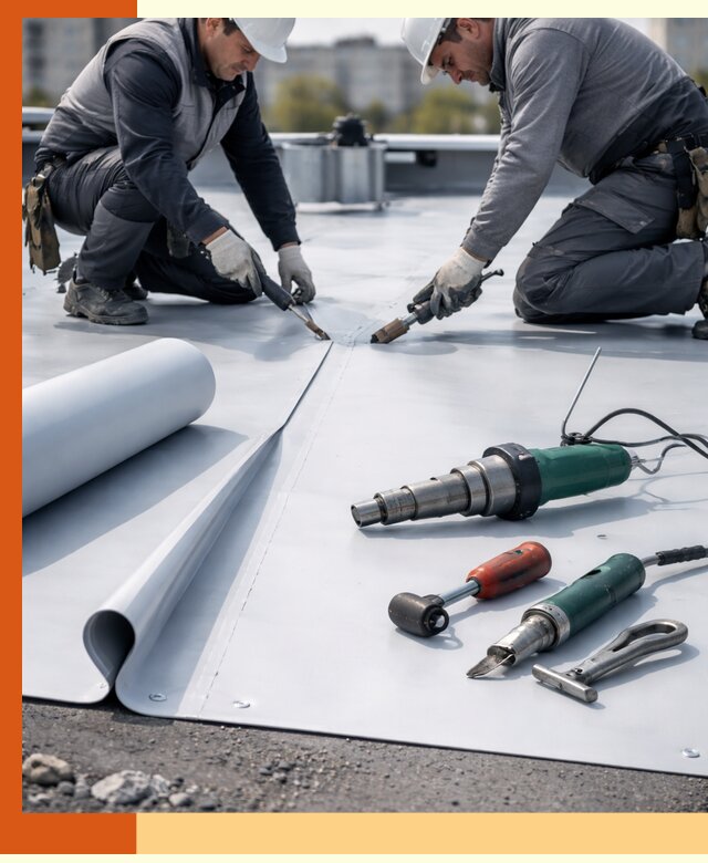 Гидроизоляция мембранной кровли в Выборге: монтаж и ремонт быстро
