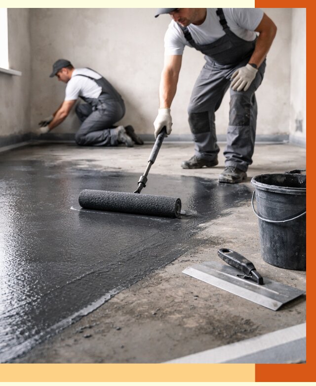 Профессиональная гидроизоляция пола в Выборге от 8688 руб. под ключ | ТепломастерВбр