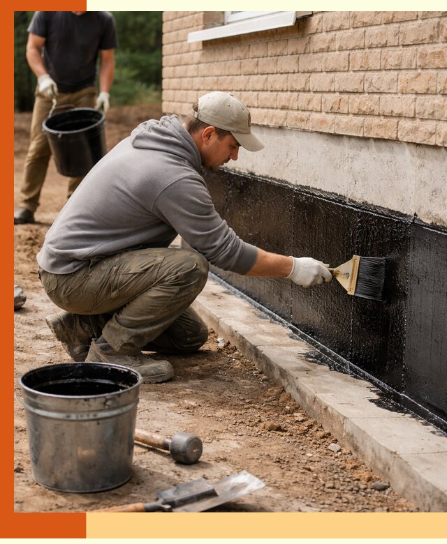 Гидроизоляция цоколя домов и зданий в Выборге эффективными методами