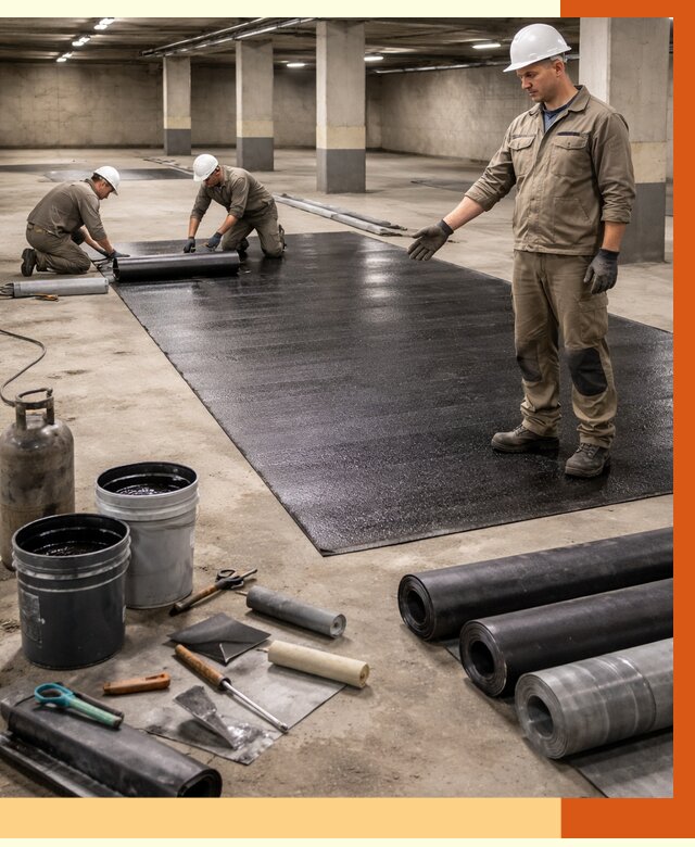 Гидроизоляция паркинга в Выборге от 1227 руб/м² — профессиональная защита | ТепломастерВбр