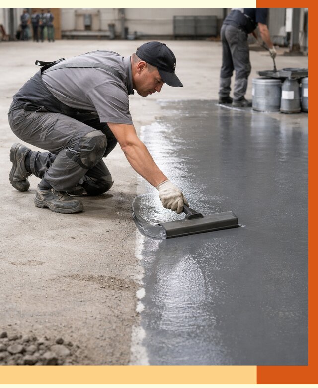 Гидроизоляция промышленного пола в Выборге от 1227 руб./м2 — ТепломастерВбр специалисты под ключ