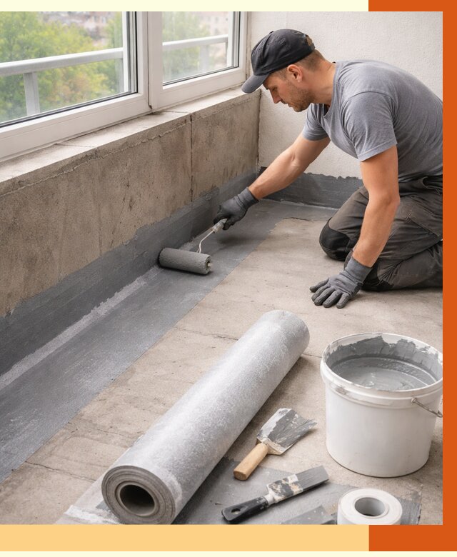 Профессиональная гидроизоляция балкона в Выборге от 4293 руб. | ТепломастерВбр