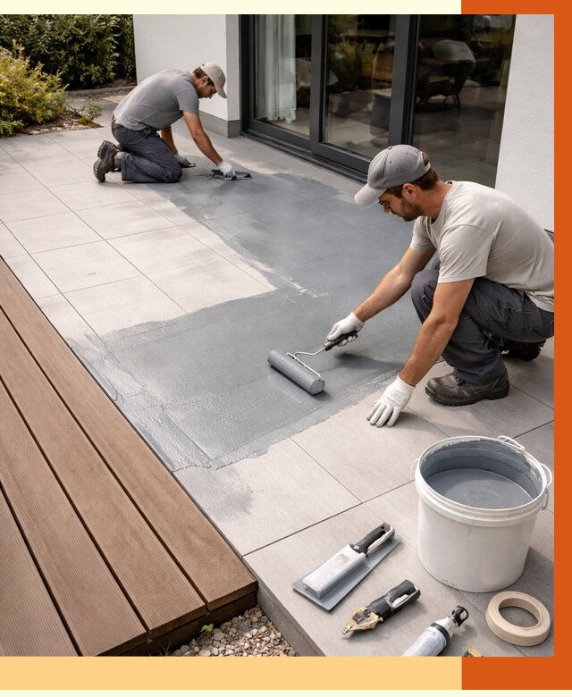 Гидроизоляция террасы в Выборге под ключ от 7666 руб./м² | ТепломастерВбр