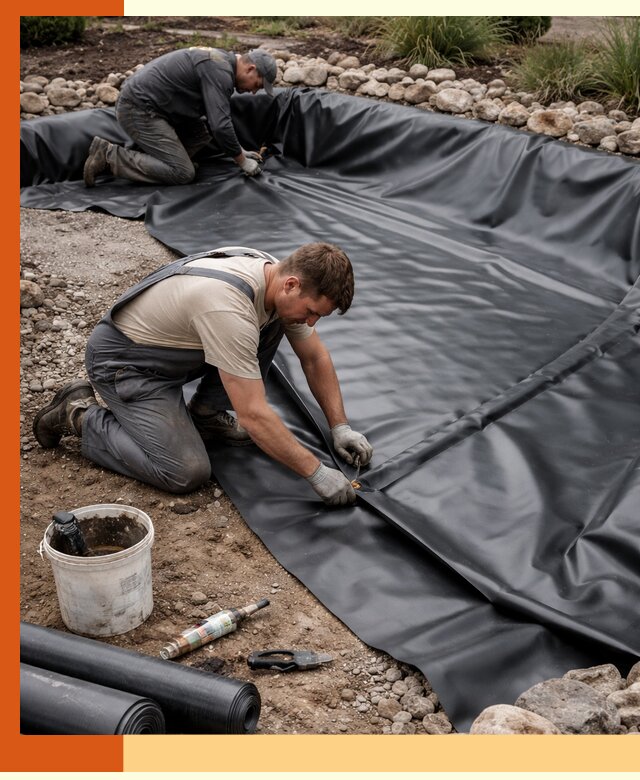 Гидроизоляция пруда в Выборге: надежная защита и герметизация