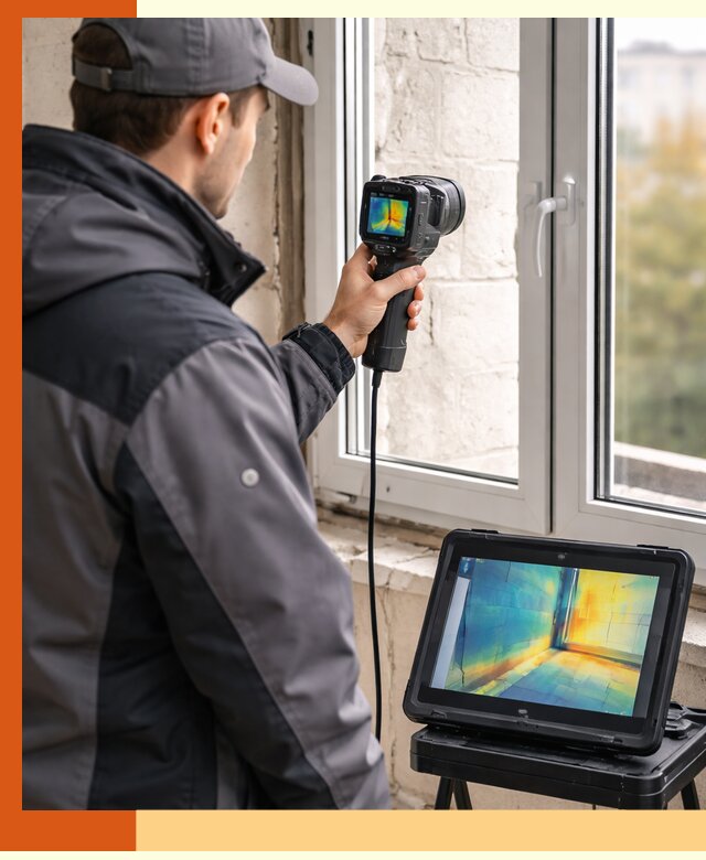 Тепловизионное обследование дома в Выборге для выявления утечек тепла