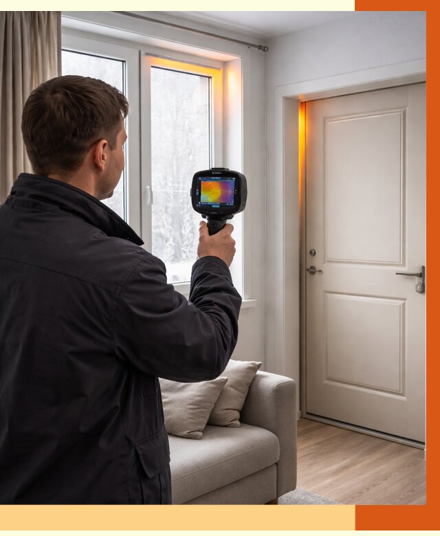 Тепловизионное обследование окон и дверей в Выборге от 4599 руб. | ТепломастерВбр