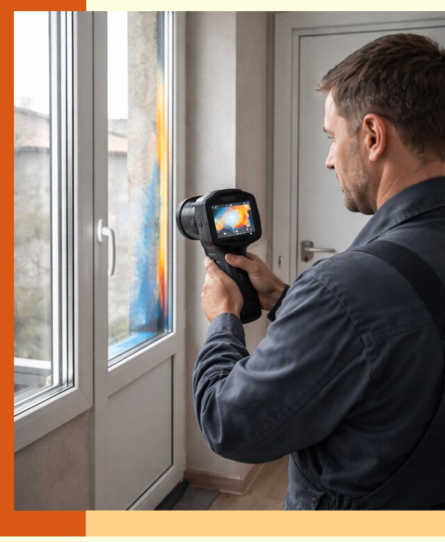 Тепловизионное обследование окон и дверей в Выборге