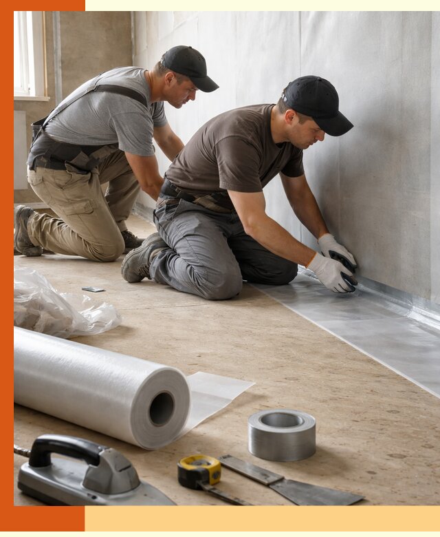 Монтаж пароизоляции для дома и помещений в Выборге