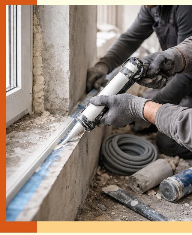 Герметизация стыков и примыканий зданий в Выборге