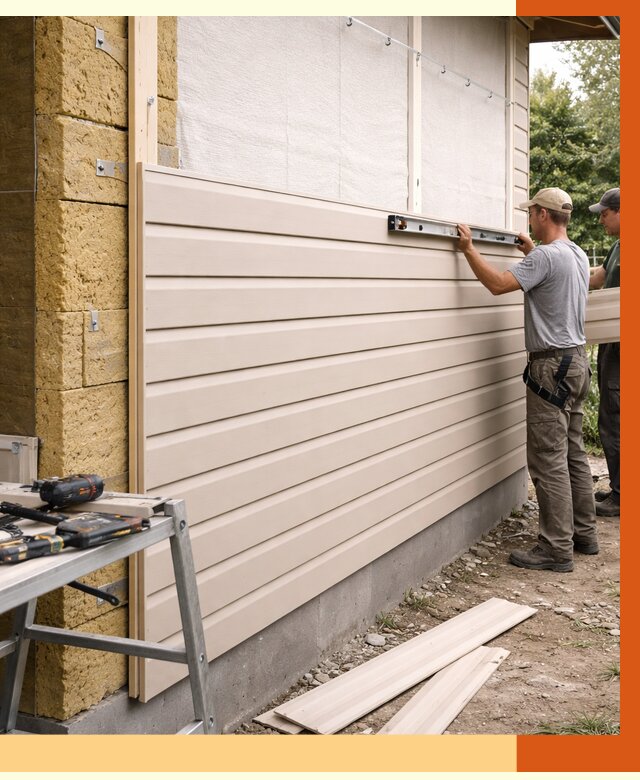 Монтаж сайдинга после утепления в Выборге от 1891 руб. — обшивка и облицовка | ТепломастерВбр