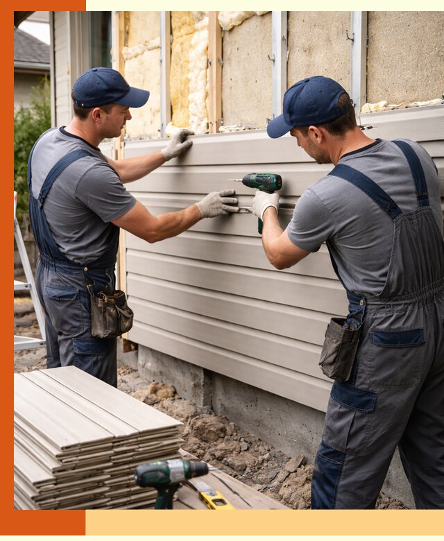 Монтаж сайдинга после утепления в Выборге качественно и надежно